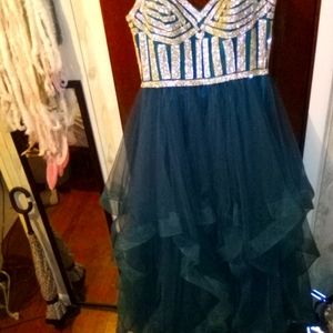Teal Prom dress